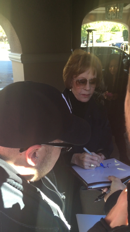 Carol Burnett Signing Autograph for RACC Autograph Collector Mike Schreiber