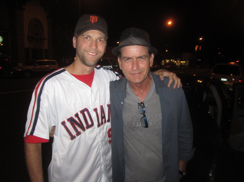 Charlie Sheen Photo with RACC Autograph Collector All-Star Signatures, LLC