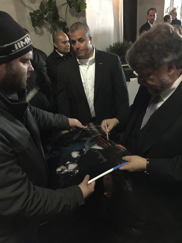 Guillermo Del Toro Signing Autograph for RACC Autograph Collector Mike Schreiber