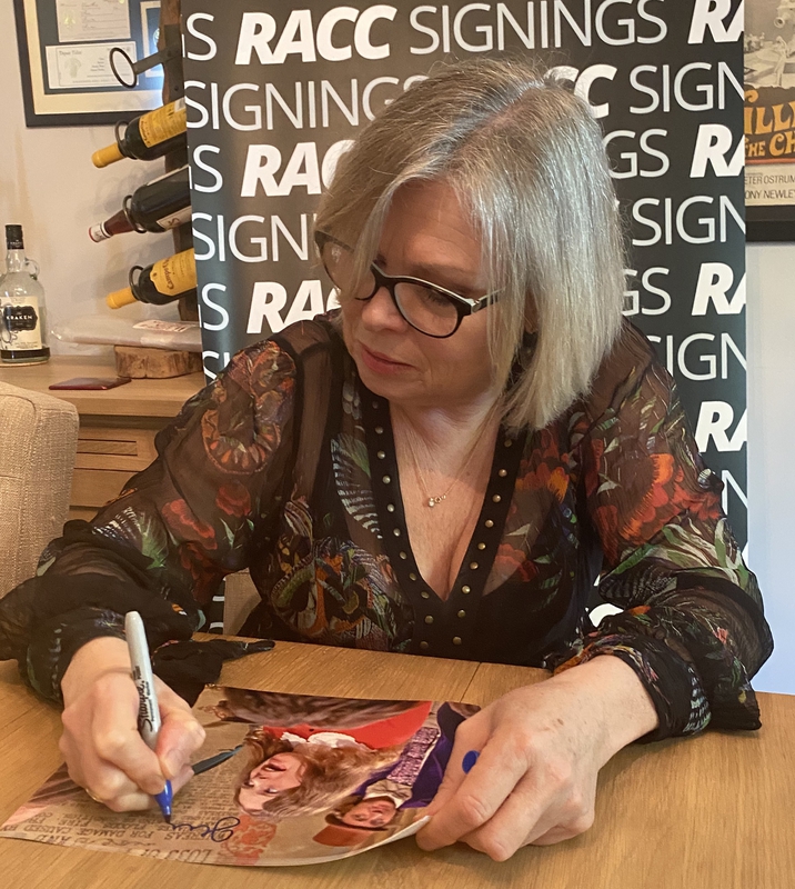 Julie Dawn Cole Signing Autographs for RACC Autograph Collector Framing History Julie Dawn Cole Signing Autograph for RACC Autograph Collector Framing History