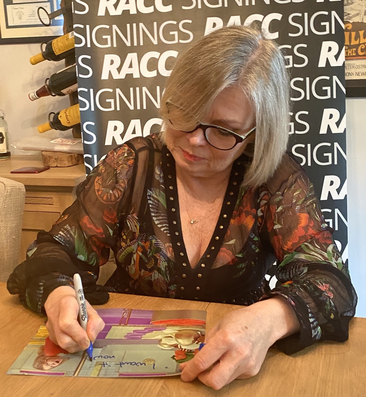 Julie Dawn Cole Signing Autographs for RACC Autograph Collector Framing History Julie Dawn Cole Signing Autograph for RACC Autograph Collector Framing History