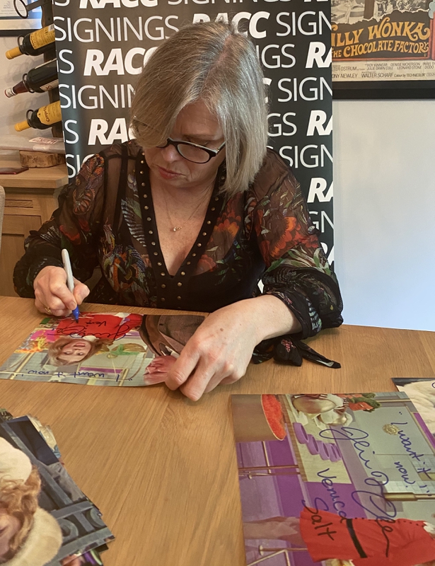 Julie Dawn Cole Signing Autographs for RACC Autograph Collector Framing History Julie Dawn Cole Signing Autograph for RACC Autograph Collector Framing History