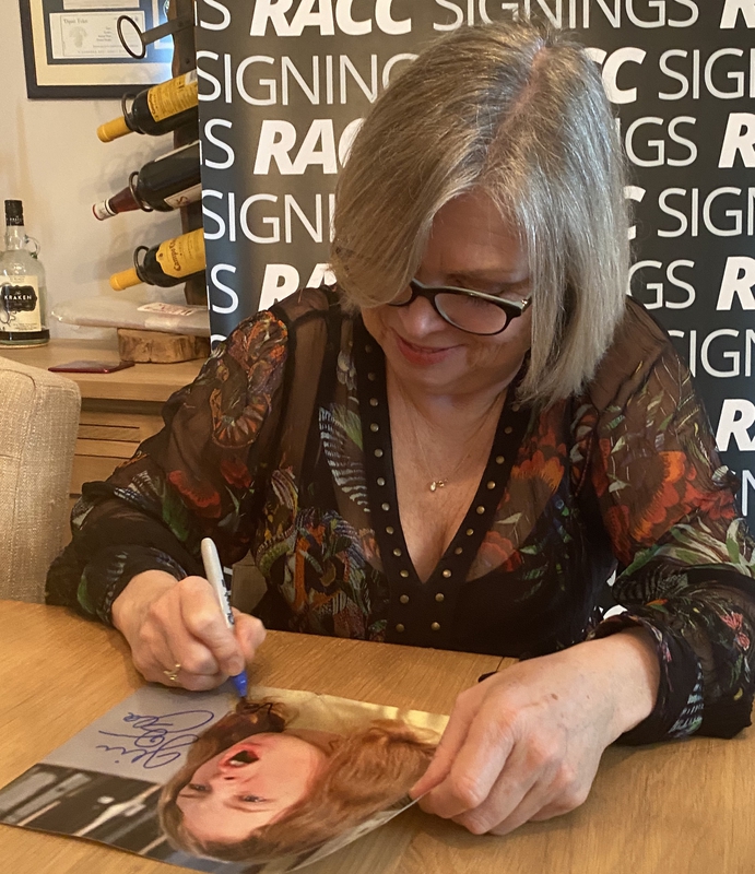 Julie Dawn Cole Signing Autographs for RACC Autograph Collector Framing History Julie Dawn Cole Signing Autograph for RACC Autograph Collector Framing History
