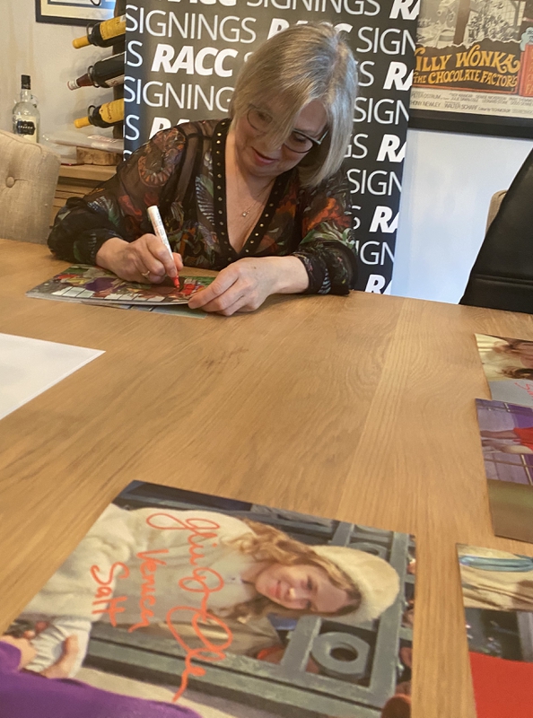 Julie Dawn Cole Signing Autographs for RACC Autograph Collector Framing History Julie Dawn Cole Signing Autograph for RACC Autograph Collector Framing History