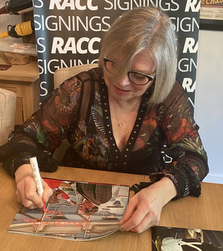 Julie Dawn Cole Signing Autograph for RACC Autograph Collector Framing History