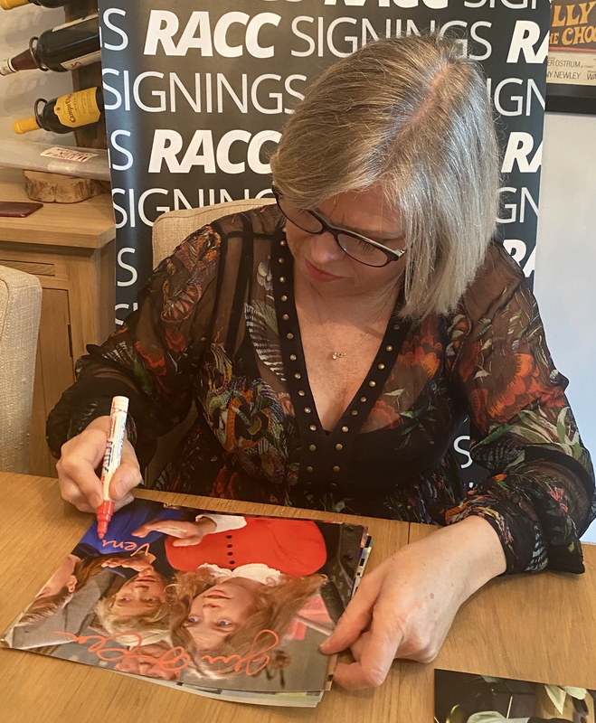 Julie Dawn Cole Signing Autograph for RACC Autograph Collector Framing History