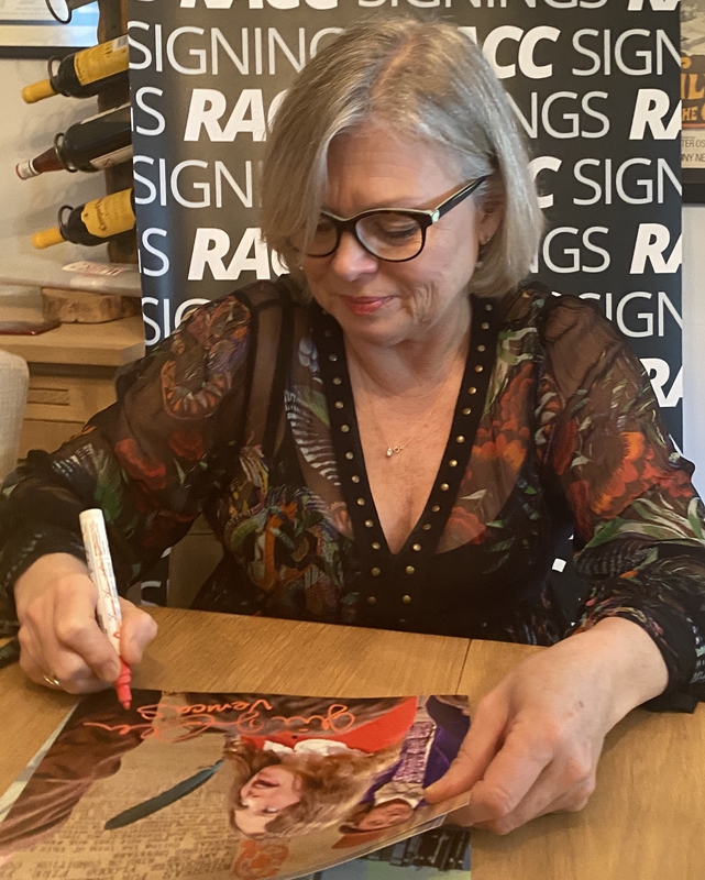 Julie Dawn Cole Signing Autograph for RACC Autograph Collector Framing History