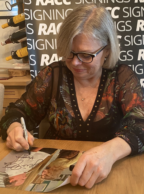 Julie Dawn Cole Signing Autographs for RACC Autograph Collector Framing History Julie Dawn Cole Signing Autograph for RACC Autograph Collector Framing History