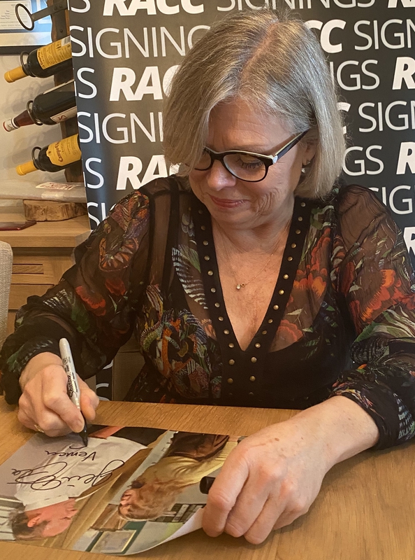 Julie Dawn Cole Signing Autograph for RACC Autograph Collector Framing History