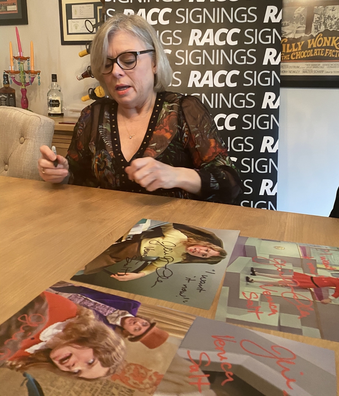 Julie Dawn Cole Signing Autograph for RACC Autograph Collector Framing History