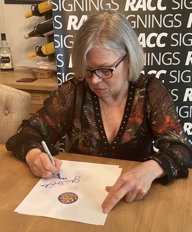 Julie Dawn Cole Signing Autograph for RACC Autograph Collector Framing History