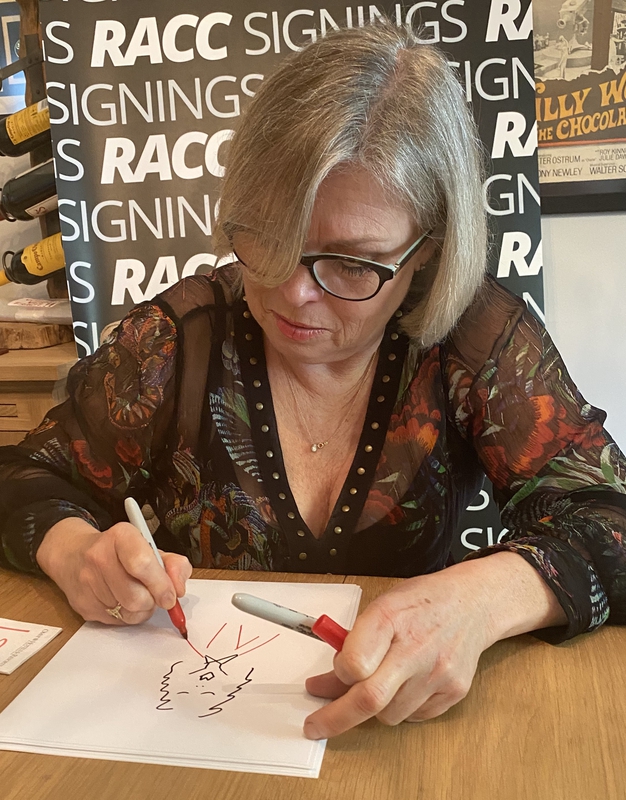 Julie Dawn Cole Signing Autograph for RACC Autograph Collector Framing History