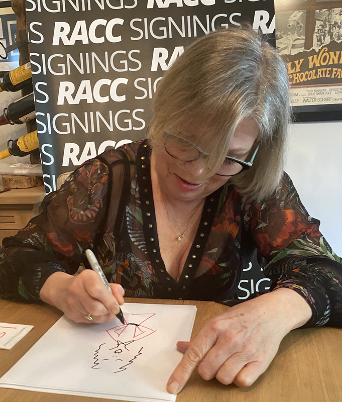 Julie Dawn Cole Signing Autograph for RACC Autograph Collector Framing History