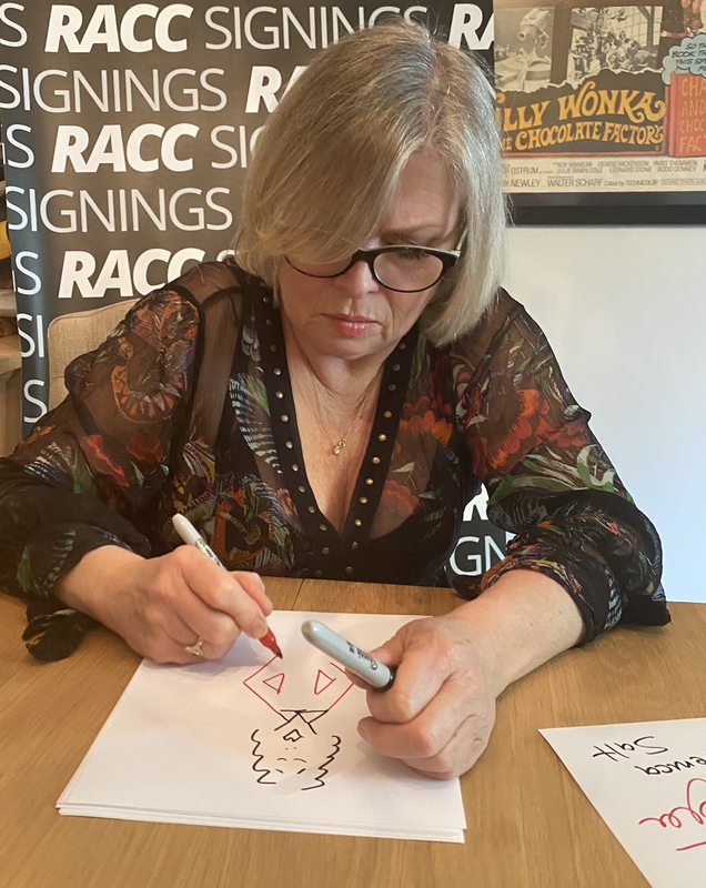 Julie Dawn Cole Signing Autograph for RACC Autograph Collector Framing History