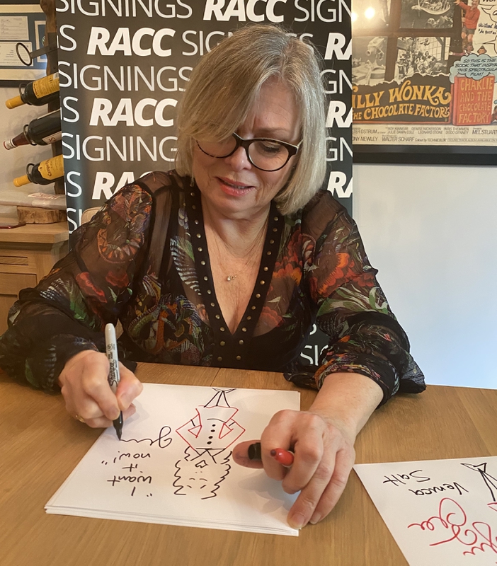Julie Dawn Cole Signing Autograph for RACC Autograph Collector Framing History
