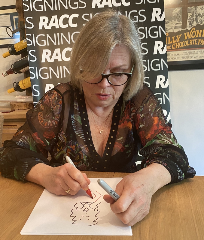 Julie Dawn Cole Signing Autograph for RACC Autograph Collector Framing History