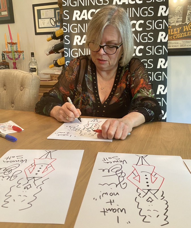 Julie Dawn Cole Signing Autographs for RACC Autograph Collector Framing History Julie Dawn Cole Signing Autograph for RACC Autograph Collector Framing History
