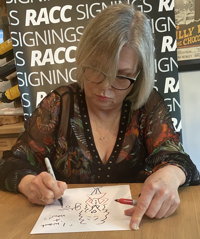Julie Dawn Cole Signing Autographs for RACC Autograph Collector Framing History Julie Dawn Cole Signing Autograph for RACC Autograph Collector Framing History