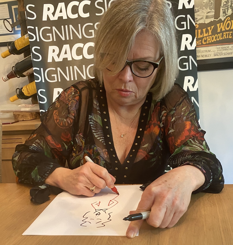 Julie Dawn Cole Signing Autograph for RACC Autograph Collector Framing History