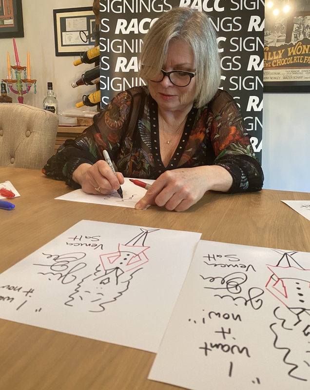 Julie Dawn Cole Signing Autographs for RACC Autograph Collector Framing History Julie Dawn Cole Signing Autograph for RACC Autograph Collector Framing History