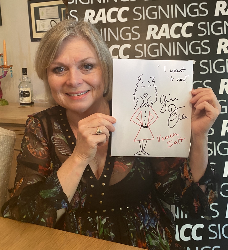 Julie Dawn Cole Signing Autograph for RACC Autograph Collector Framing History