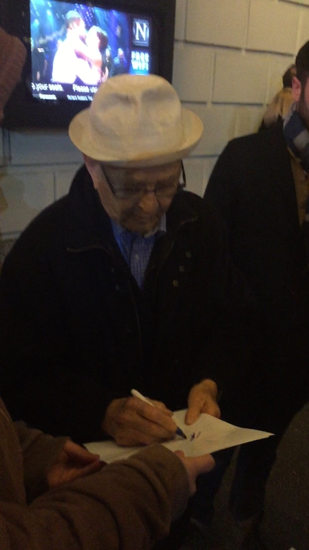 Norman Lear Signing Autograph for RACC Autograph Collector Mike Schreiber