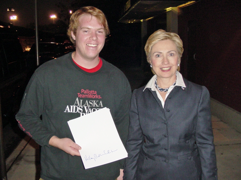 Hillary Clinton Photo with RACC Autograph Collector Shark’s Treasures