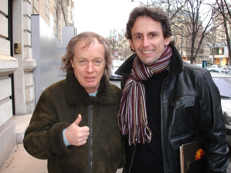 Angus Young Photo with RACC Autograph Collector CB Autographs