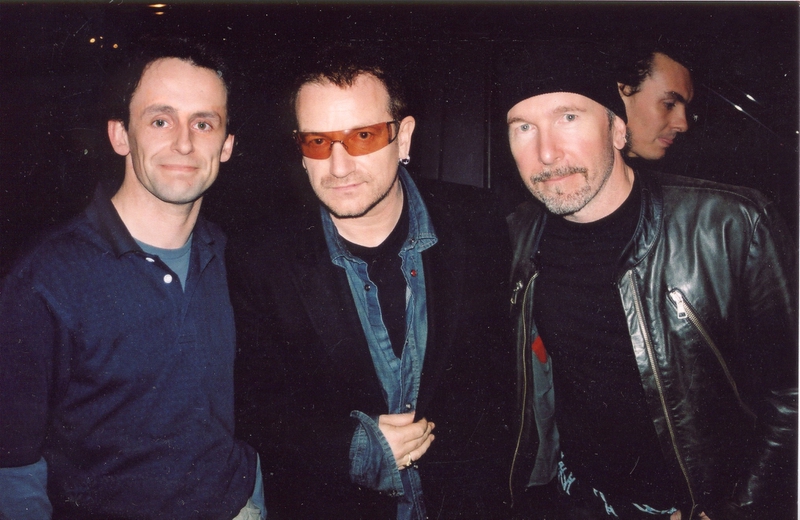 Bono The Edge Photo with RACC Autograph Collector CB Autographs