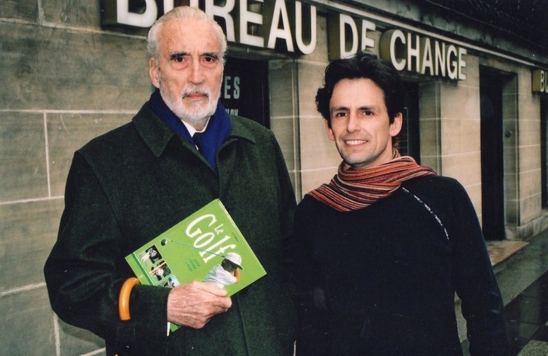 Christopher Lee Photo with RACC Autograph Collector CB Autographs Christopher Lee Photo with RACC Autograph Collector CB Autographs