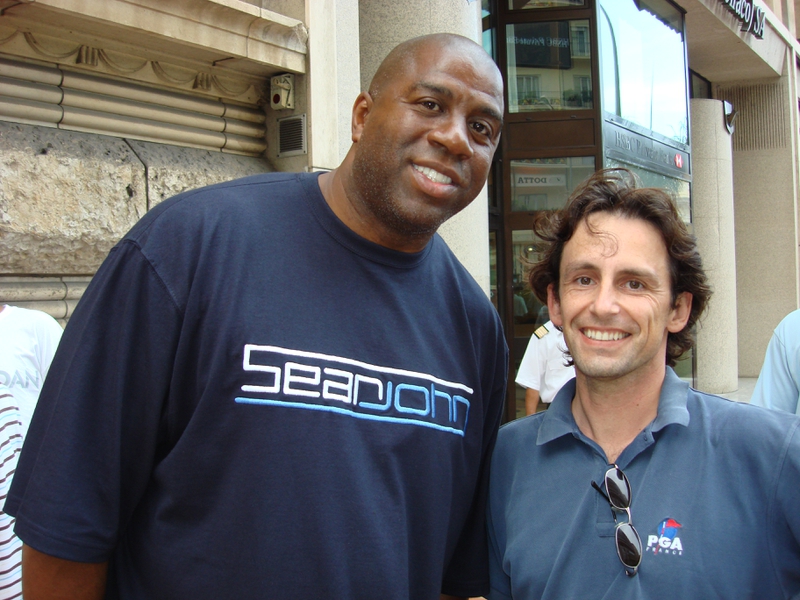 Magic Johnson Photo with RACC Autograph Collector CB Autographs