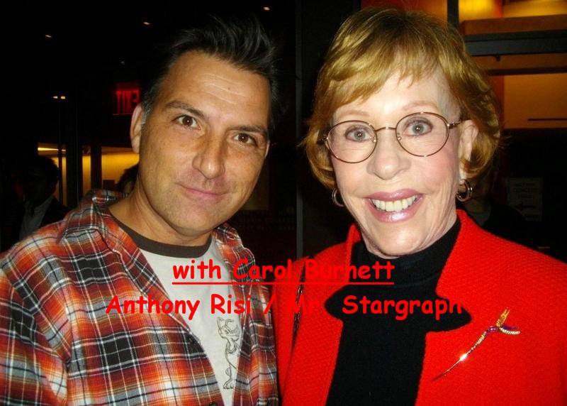 Carol Burnett Photo with RACC Autograph Collector Anthony Risi