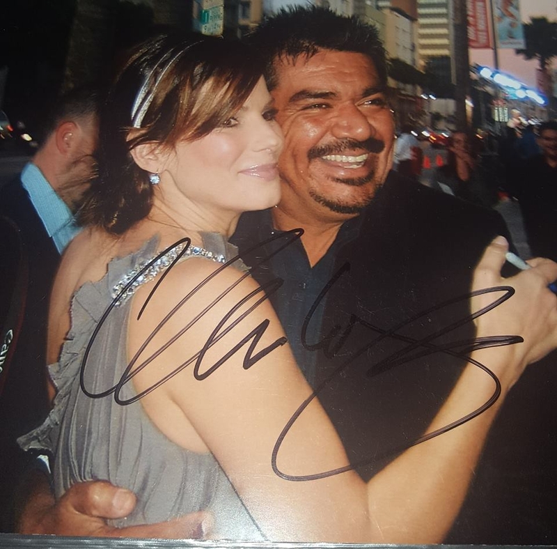 George Lopez Sandra Bullock Signing Autograph for RACC Autograph Collector CelebrityChaos.tv