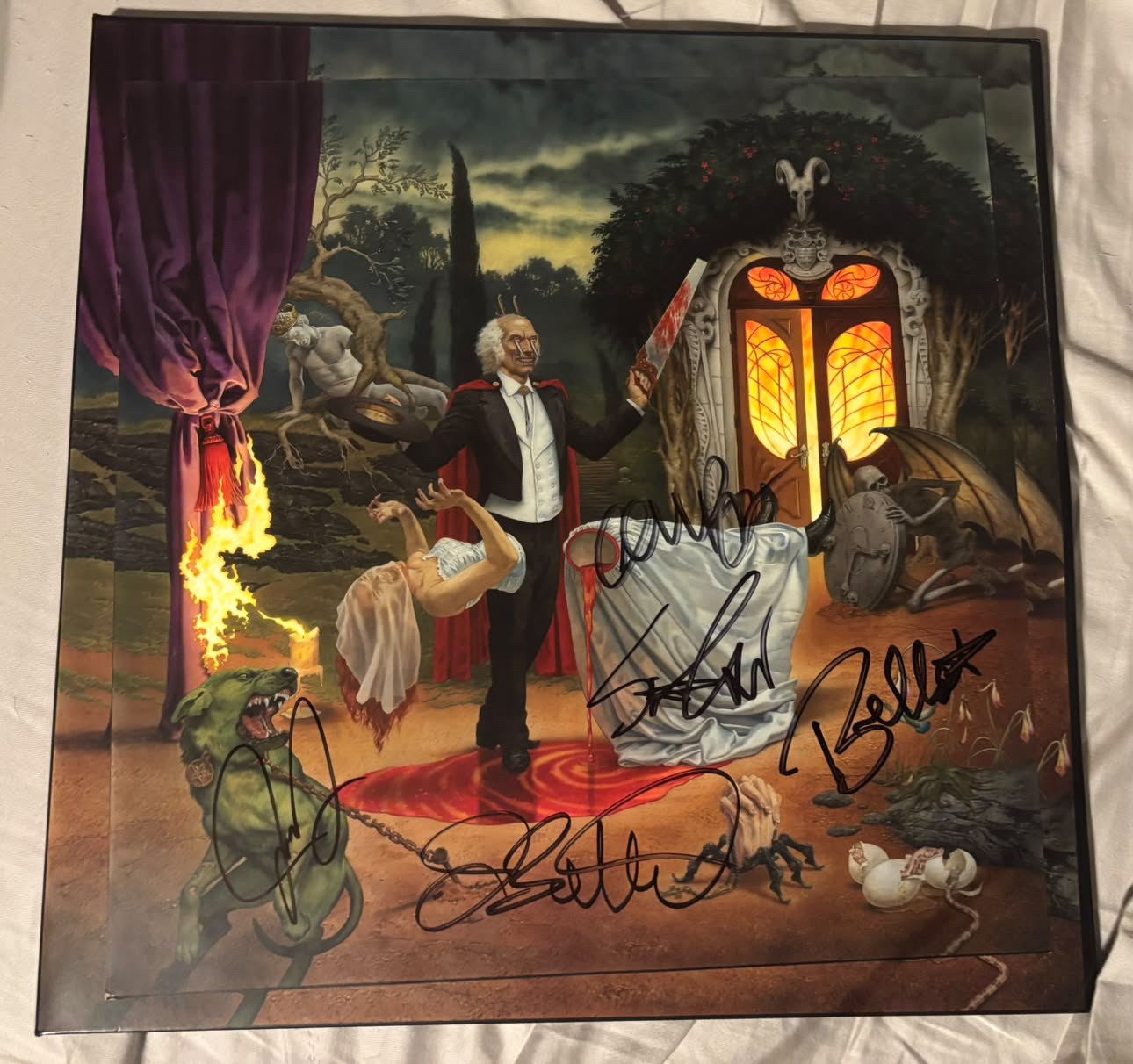 Anthrax signed vinyl art card