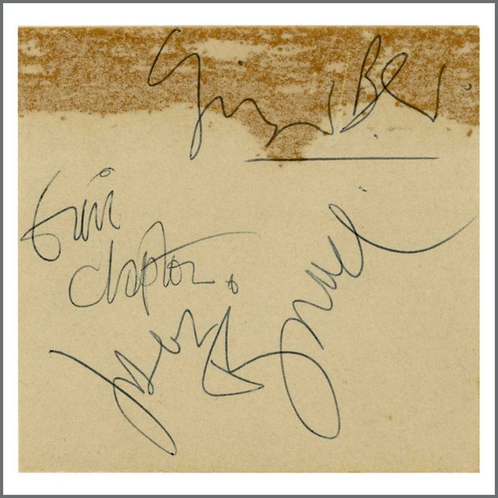 Cream (Eric Clapton, Jack Bruce, and Ginger Baker) 1967 Wellington Club East Dereham Autographs (UK)