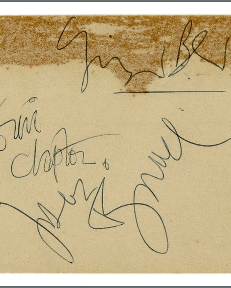 Cream (Eric Clapton, Jack Bruce, and Ginger Baker) 1967 Wellington Club East Dereham Autographs (UK)