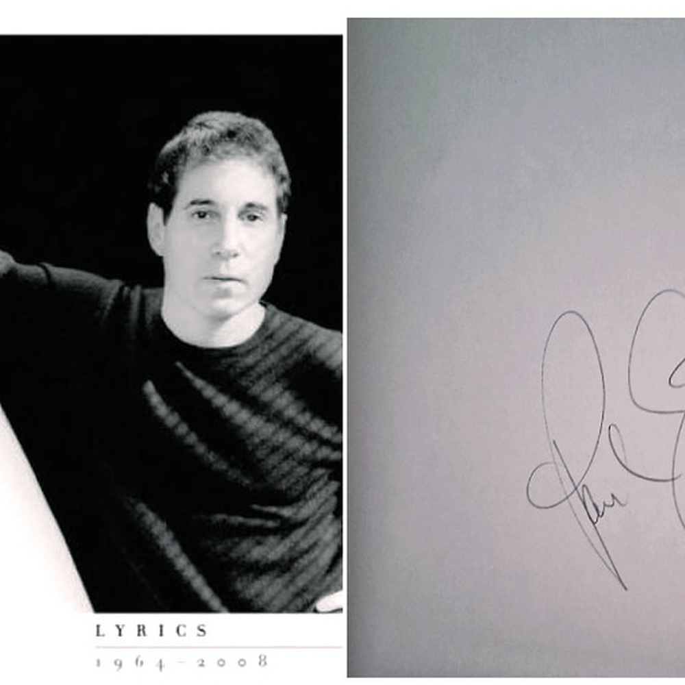 Paul Simon signed Lyrics 1964-2008 HC book