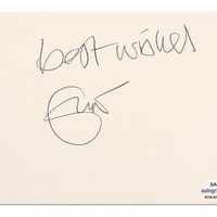 Eric Clapton signed blank card