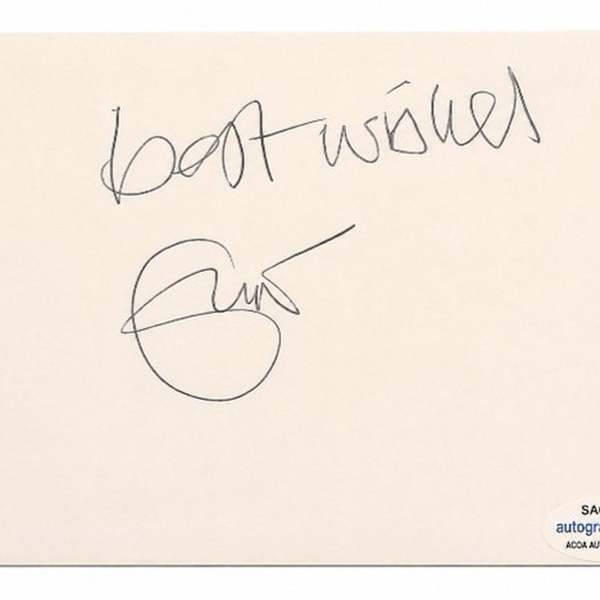 Eric Clapton signed blank card