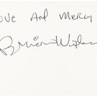 Brian Wilson signed and inscribed Love And Mercy cut