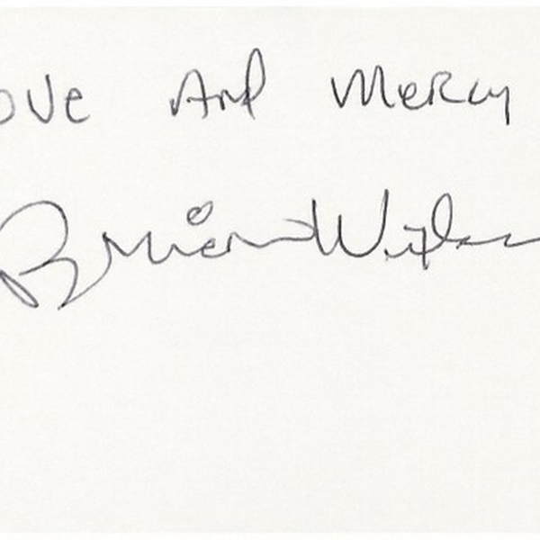 Brian Wilson signed and inscribed Love And Mercy cut