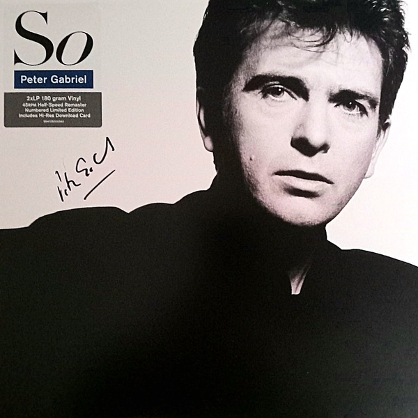 Peter Gabriel signed So LP cover 2x LP 45 rpm numbered limited edition  vinyl