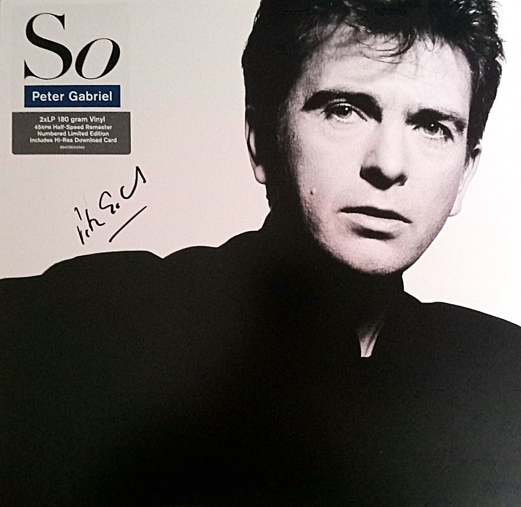 Peter Gabriel signed So LP cover 2x LP 45 rpm numbered limited edition  vinyl