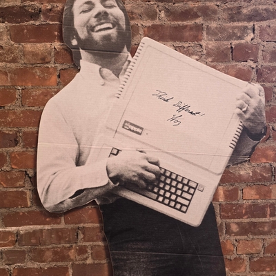 Steve Wozniak signed cardboard cutout