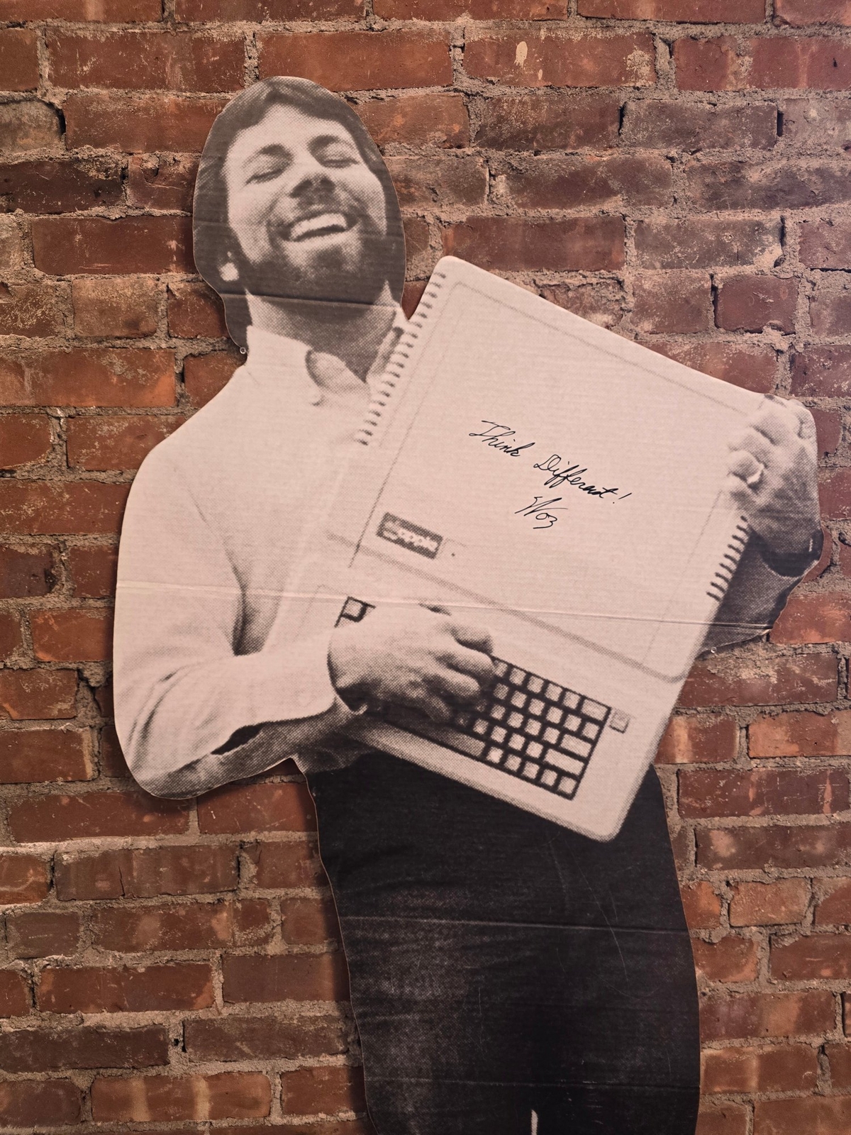 Steve Wozniak signed cardboard cutout