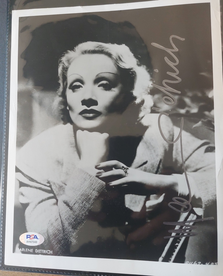 Marlene Dietrich signed item