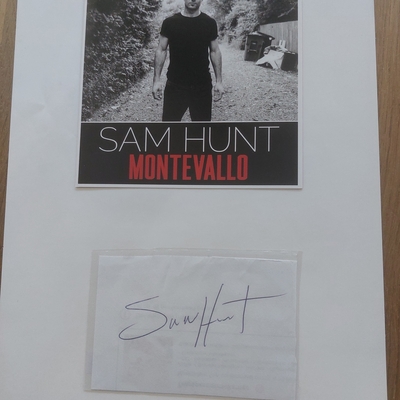Sam Hunt signed paper cut