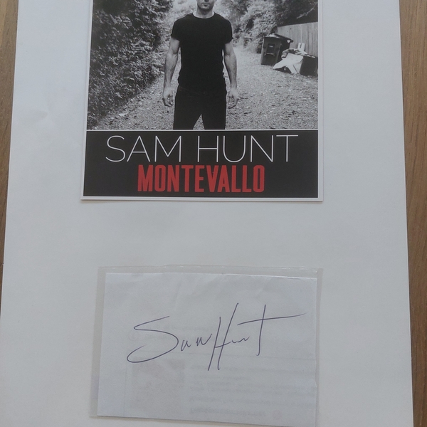 Sam Hunt signed paper cut
