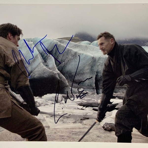 Liam Neeson & Christian Bale signed item