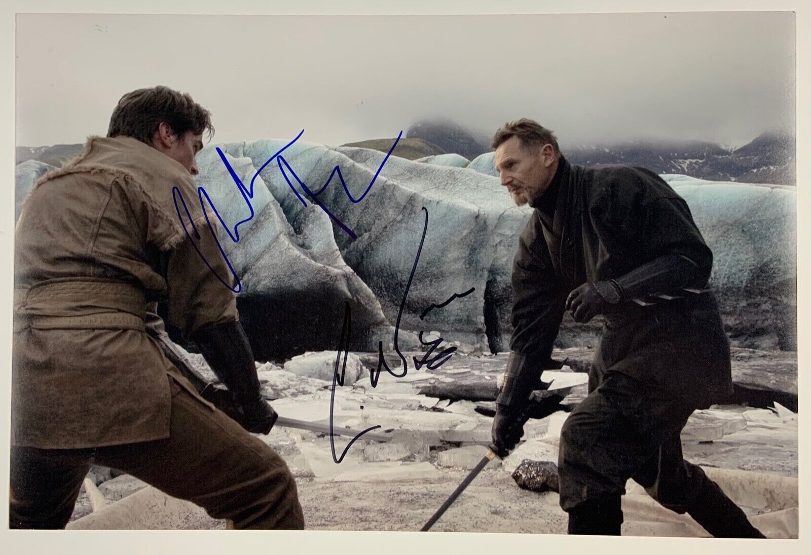 Liam Neeson & Christian Bale signed item
